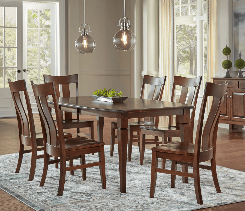 Boat Shape Table & Chair Dining Set
